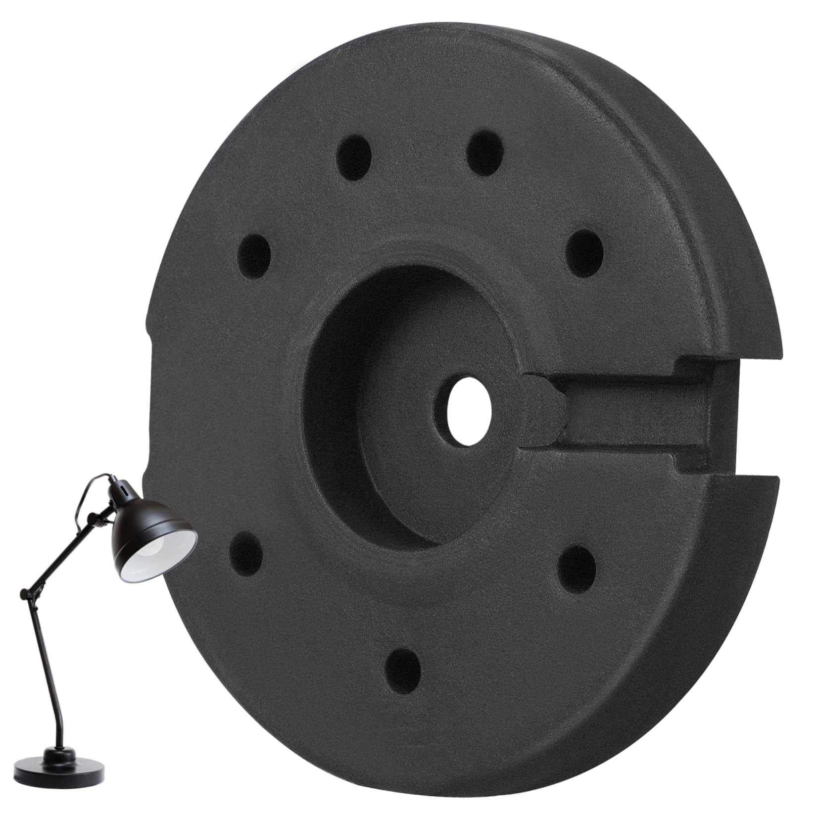 Uonlytech Gewicht Für Stehlampen Runder Lampenfuß Aus Kunststoff Beschwerter Tischlampenfuß Für Schreibtischlampen Stabiles Metalllampengestell Einfache Montage Und Bedienung
