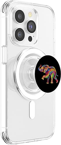 Miniatura 3 de Elefante con estampado de elefante en PopSockets MagSafe PopGrip para iPhone