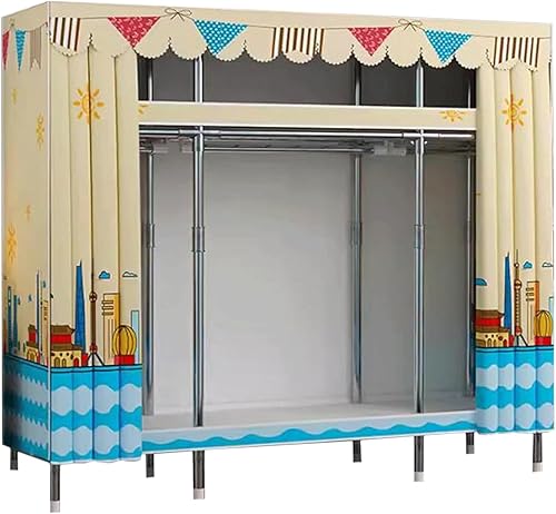 Miniatura 19 de large closets Portable Wardrobe Closet Thickened Steel Pipe Clothes Closet for Bedroom Hanging Large Closet Lightweight Portable Closet Space-saving