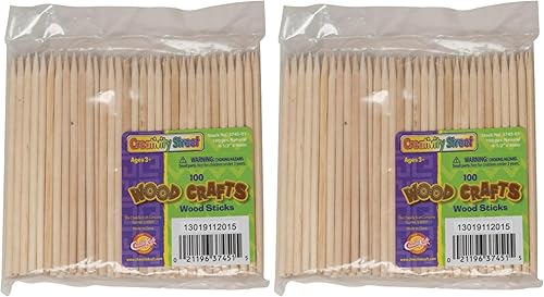 Chenille Kraft 085949 Lápiz óptico multiusos, tamaño de 1164" x 4-12", madera (paquete de 2)