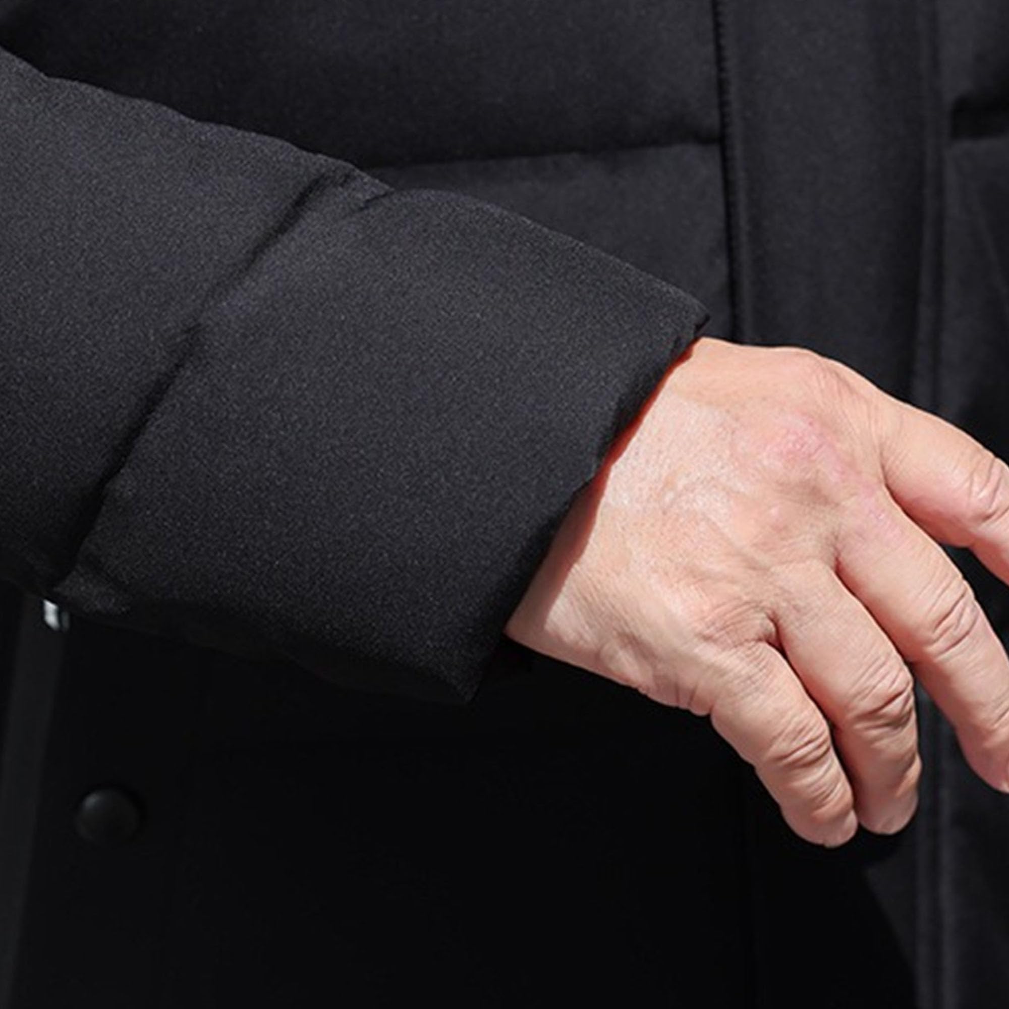 Męska luźna kurtka z kapturem na co dzień parka lekka ciepła kurtka puchowa wiatroszczelna pogrubiona wyściełana kurtka