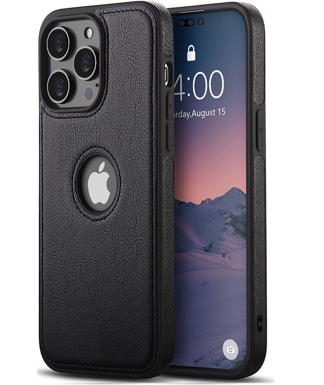 MOBILOVE PU Leather Flexible Soft Logo View Back Case Cover for | iPhone 15 Pro (Black) (B0CNZ5CZ8F) Amazon Price History, Amazon Price Tracker
