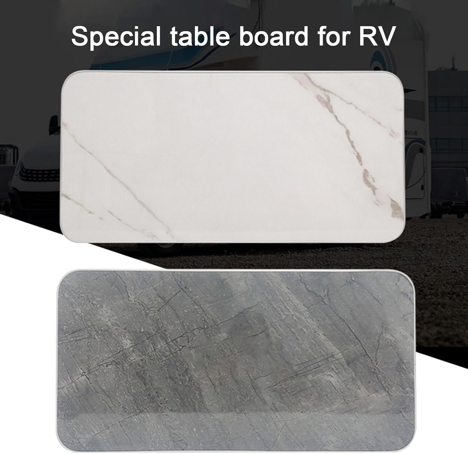 RV Table Top with Cup Holders, 31'' x 16'' Rectangular Design, Removable Wood Table for Caravan, Marine, Boat, Motorhome
