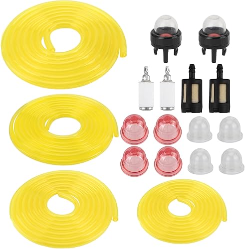 Manguera de combustible de 4 tamaños y 4 pies de largo, filtro de combustible para motor pequeño de 2 ciclos para Poulan para Craftsman para