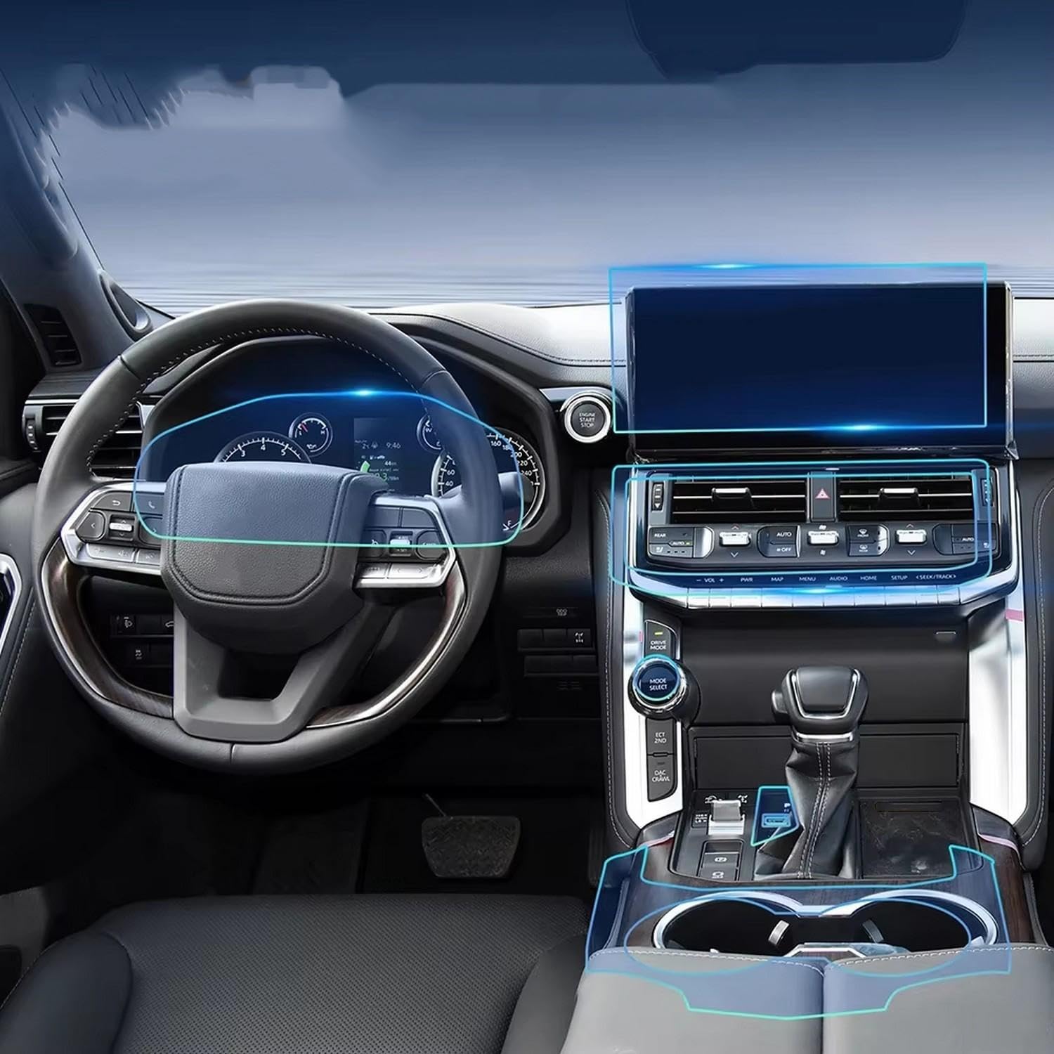 Film de protection intérieur en TPU haut de gamme pour Toyota Land Cruiser 2022 2023 2024