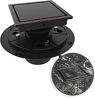 Vista 12 de WEBANG - Drenaje de ducha cuadrado de 6 pulgadas cepillado con brida reversible de 2 en 1, cubierta extraíble con inserto de azulejos, rejilla