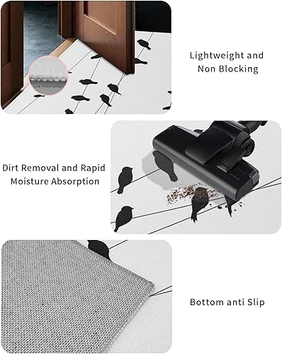 Miniatura 2 de Tapete para puerta delantera, antideslizante, absorbente, para puerta de entrada, para interiores y exteriores, alfombras pequeñas, diseño de