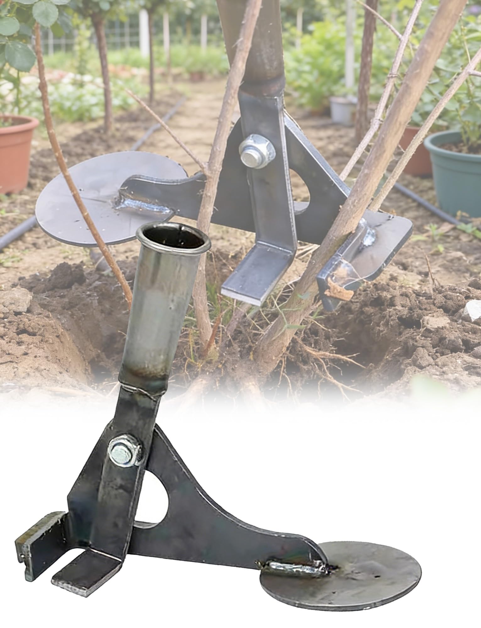Estrattore di ceppi d'albero in acciaio per carichi pesanti portatile