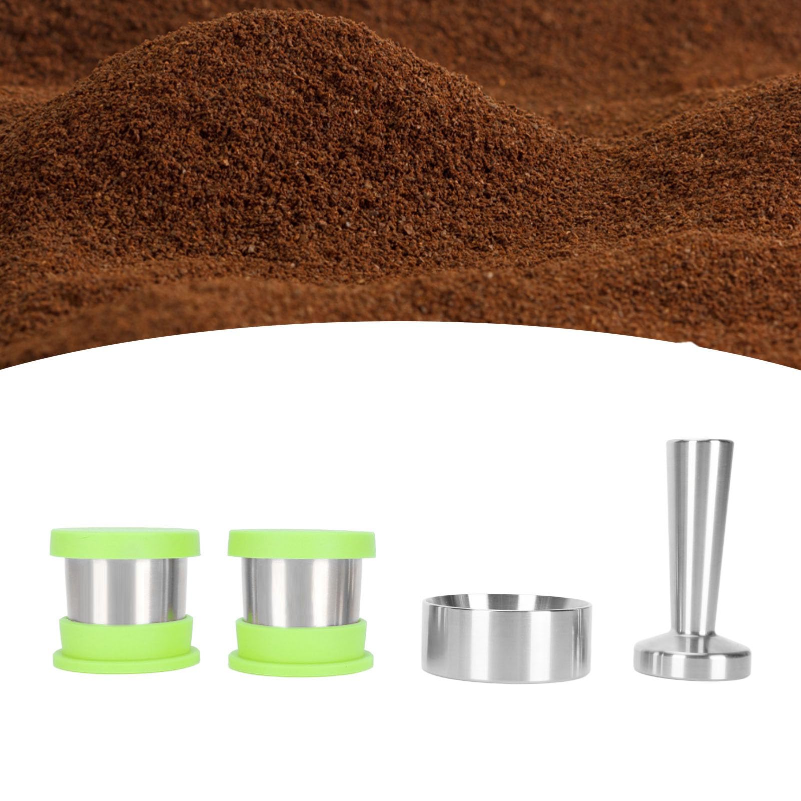 Cápsula de café Recargable, Cápsula de café Reutilizable con Tapa de Silicona Portátil de Calidad Alimentaria para el Hogar (GREEN)