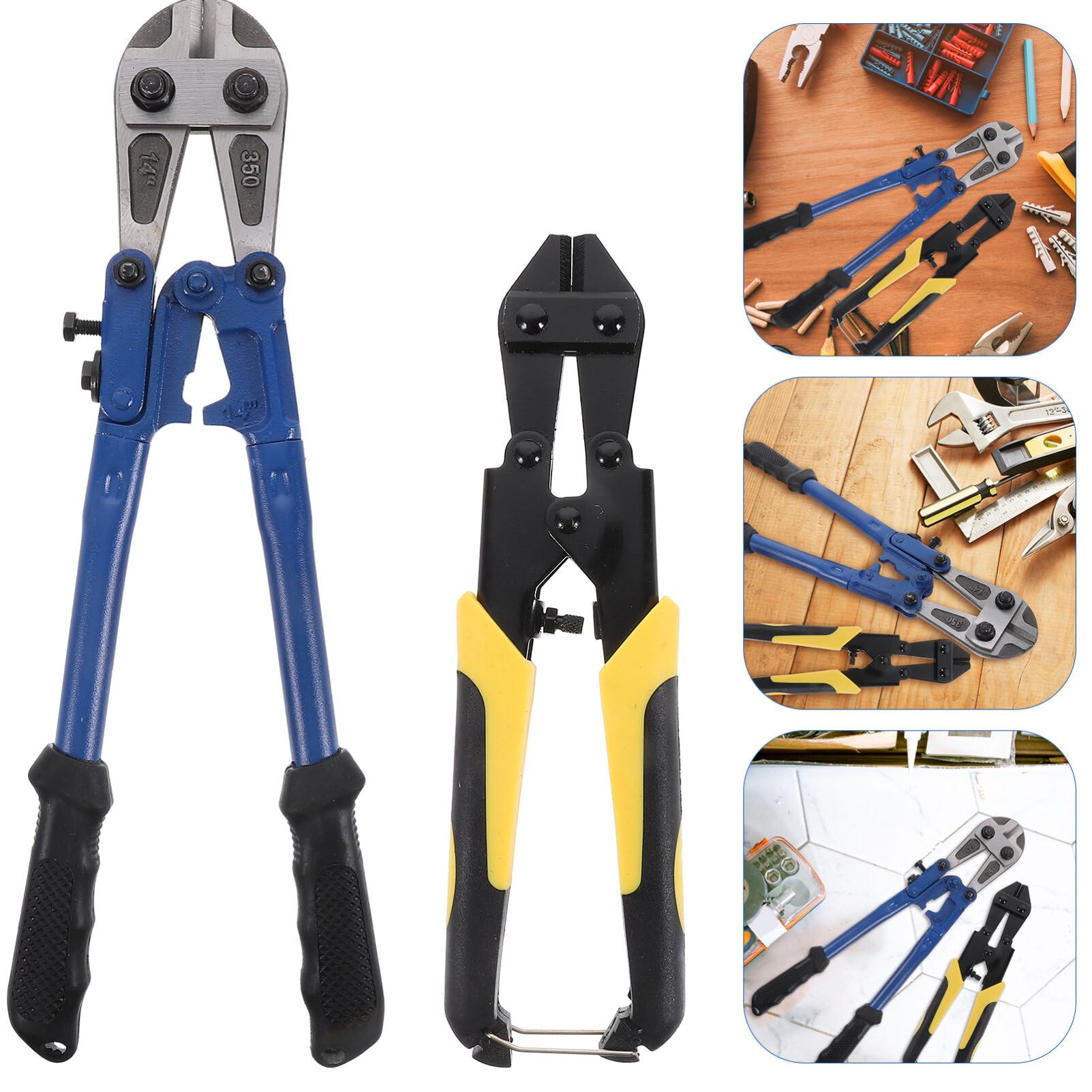 SOLUSTRE Juego De 14 Cortadores De Pernos De Alta Resistencia 8 Cortadores De Alambre Tijeras Para Cables De Construcción De Acero T8 Mango Ergonómico