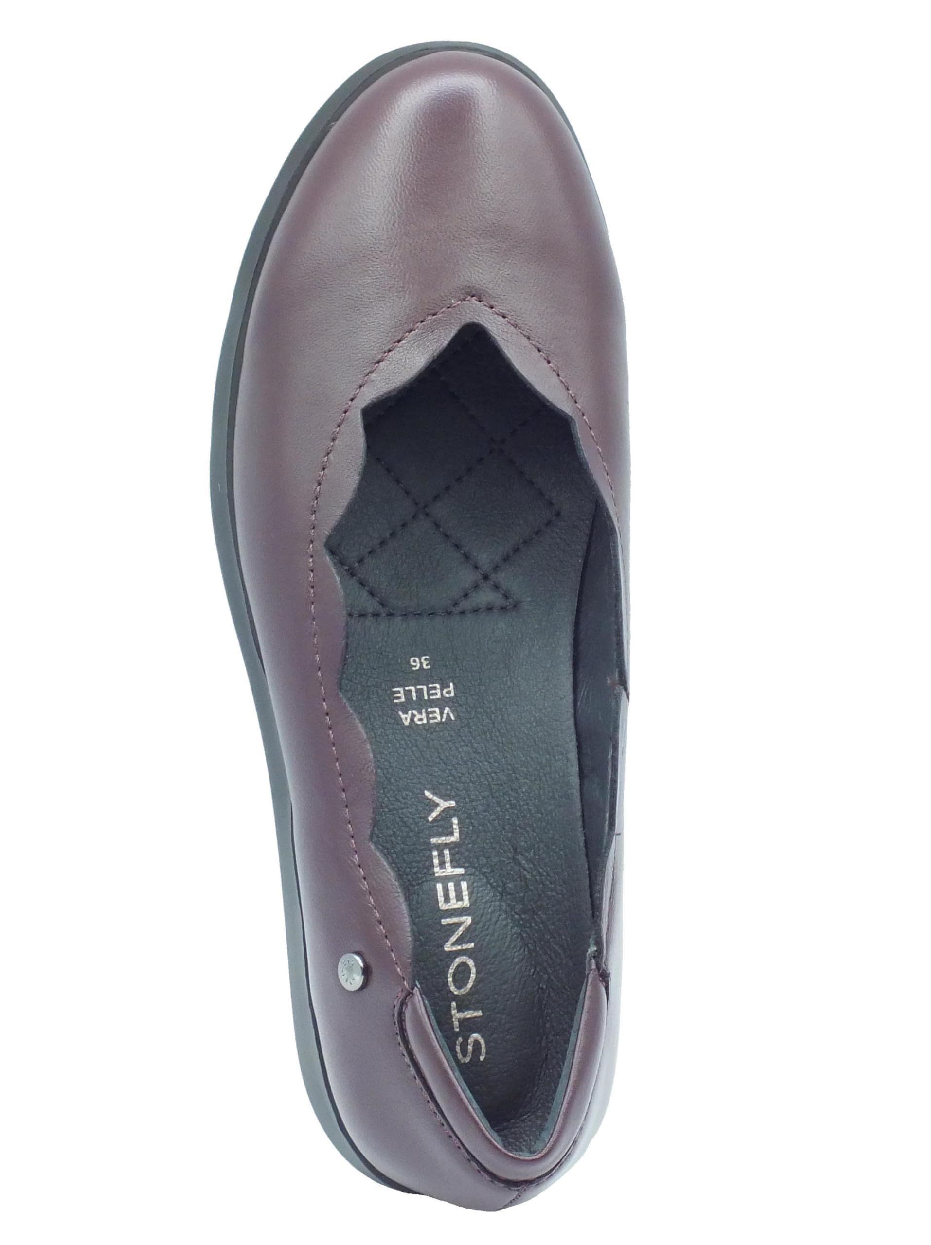 Stonefly 221537 Plume Nappa Roast Brown Mocassini per Donna in Pelle Zeppa Media