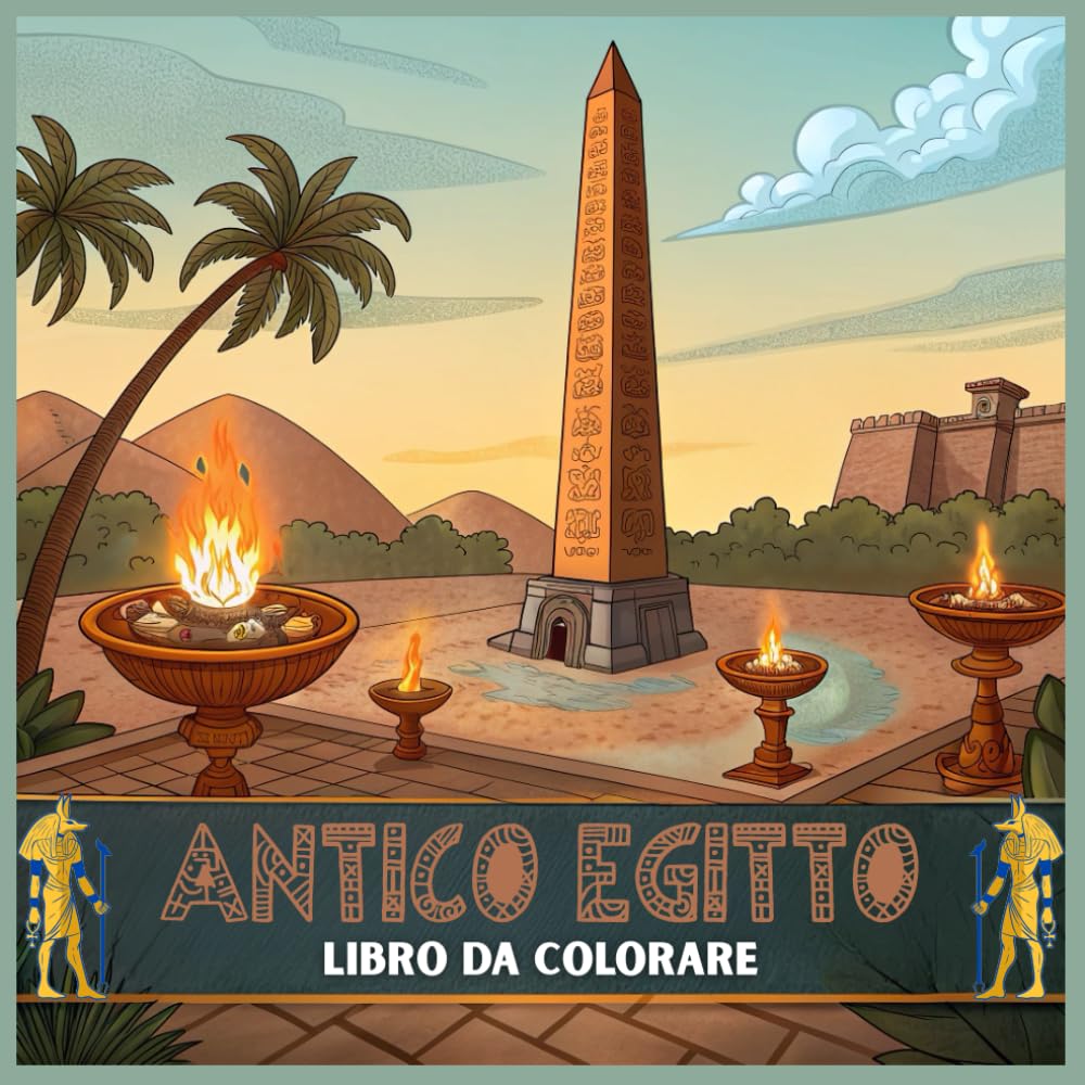 Antico Egitto: Libro da Colorare Ispirato agli Dei, ai Simboli e ai Misteri dell’Egitto Antico