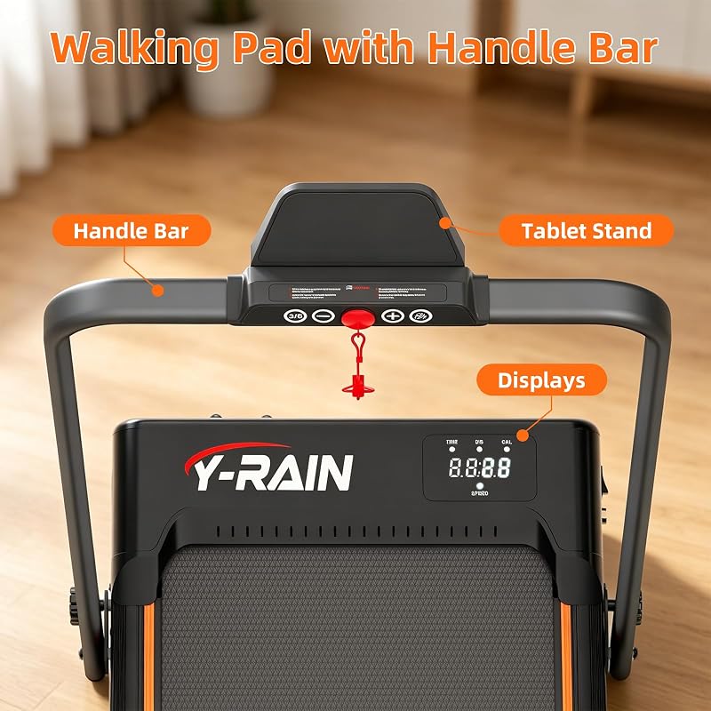 3-in-1 Walking Pad Treadmill with 12% Incline, 3.0HP Under Desk Treadmill for Home Office, Foldable Walking Pad with Handle Bar, Remote Control & LED Display, 330LBS Capacity image 5
