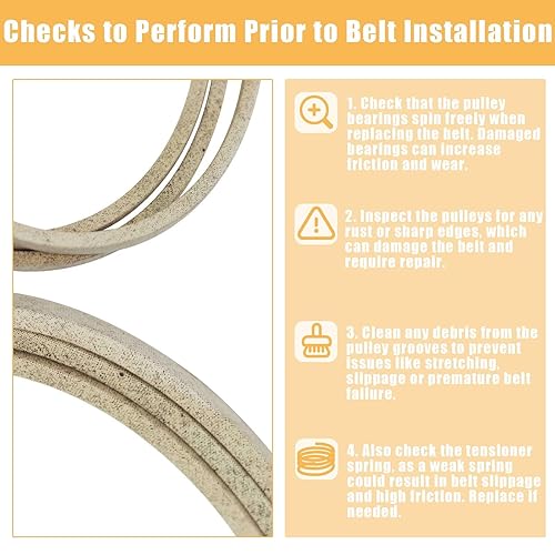 Miniatura 4 de 754-04060 954-04060 - Cinturón de cubierta de cortacésped de 42 pulgadas compatible con Troy-Bilt MTD Cub Cadet Craftsman Huskee White Outdoor