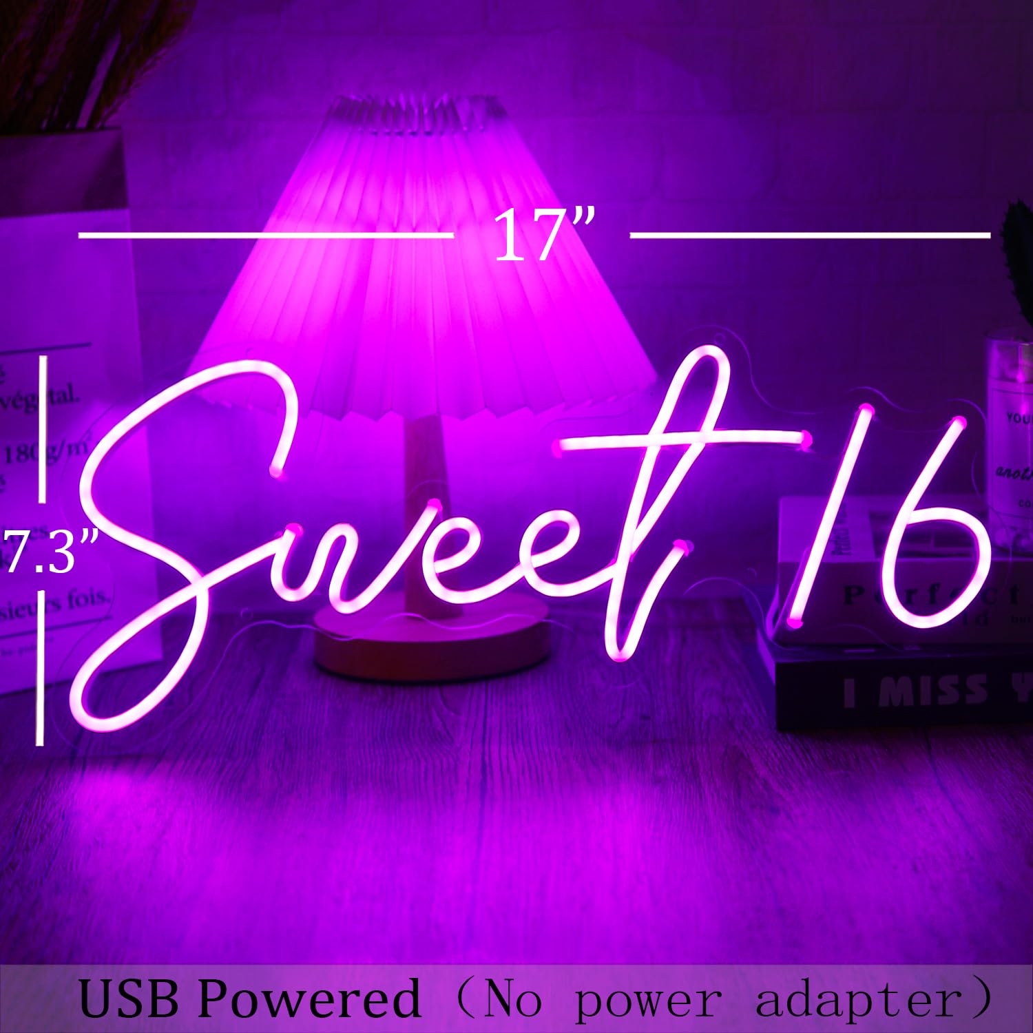 SWEET NEON SIGN（スウィート・ネオンサイン） Amazon.co.jp: SYLHOME Sweet 16 LED ネオンライトサイン 17