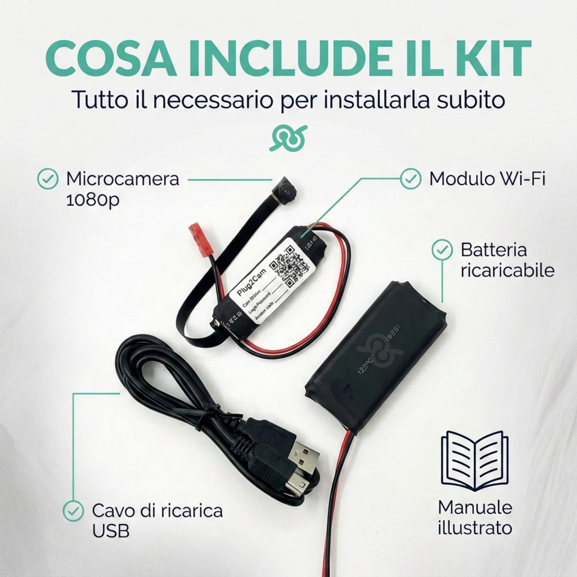 tempo di saldi Telecamera Spia Wifi Interno HD 1080p 1 x 1 x 0.5 cm - Mini Telecamera Spia Nascosta con Batteria Ricaricabile - Microcamera Spia Invisibile - Videocamera Sorveglianza Interno Wifi