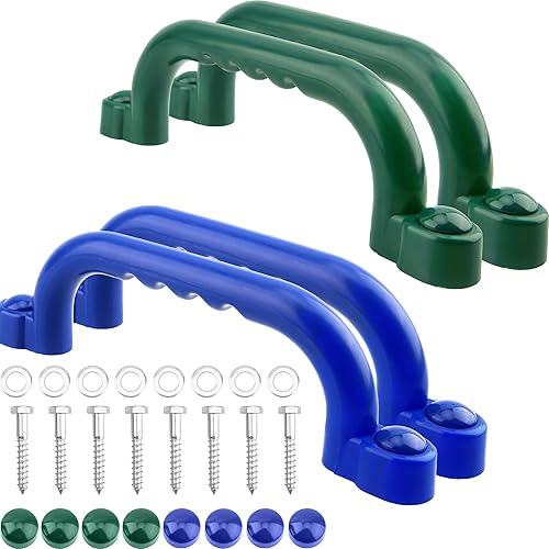 Juego de 4 manijas de seguridad para patio de recreo para niños, accesorios para patio trasero, casa del árbol