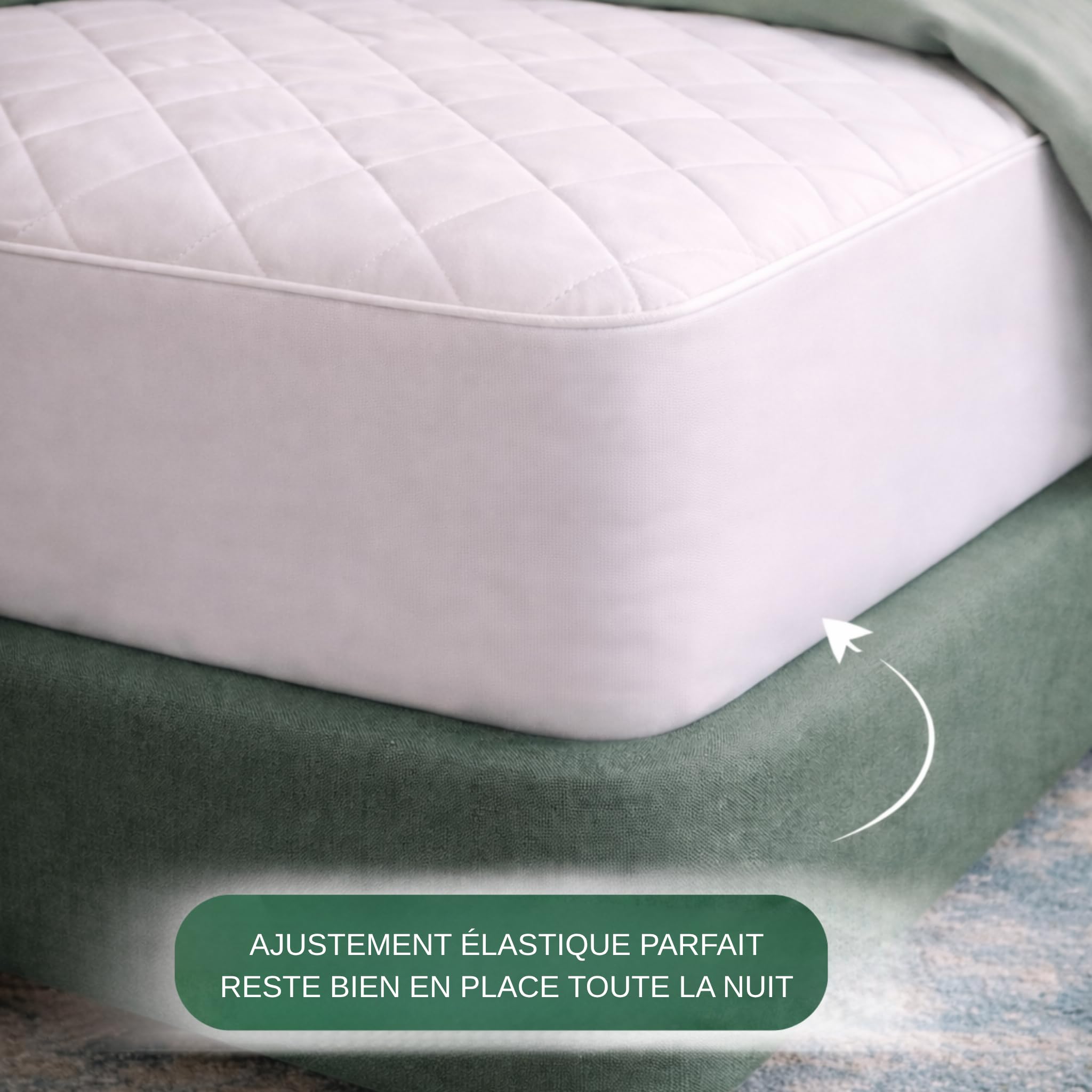 HOME STILL Protège-Matelas imperméable 140x200x30 cm, matelassé Confortable, Tissu Microfibre Respirant, Membrane polyuréthane étanche, Maintien Parfait