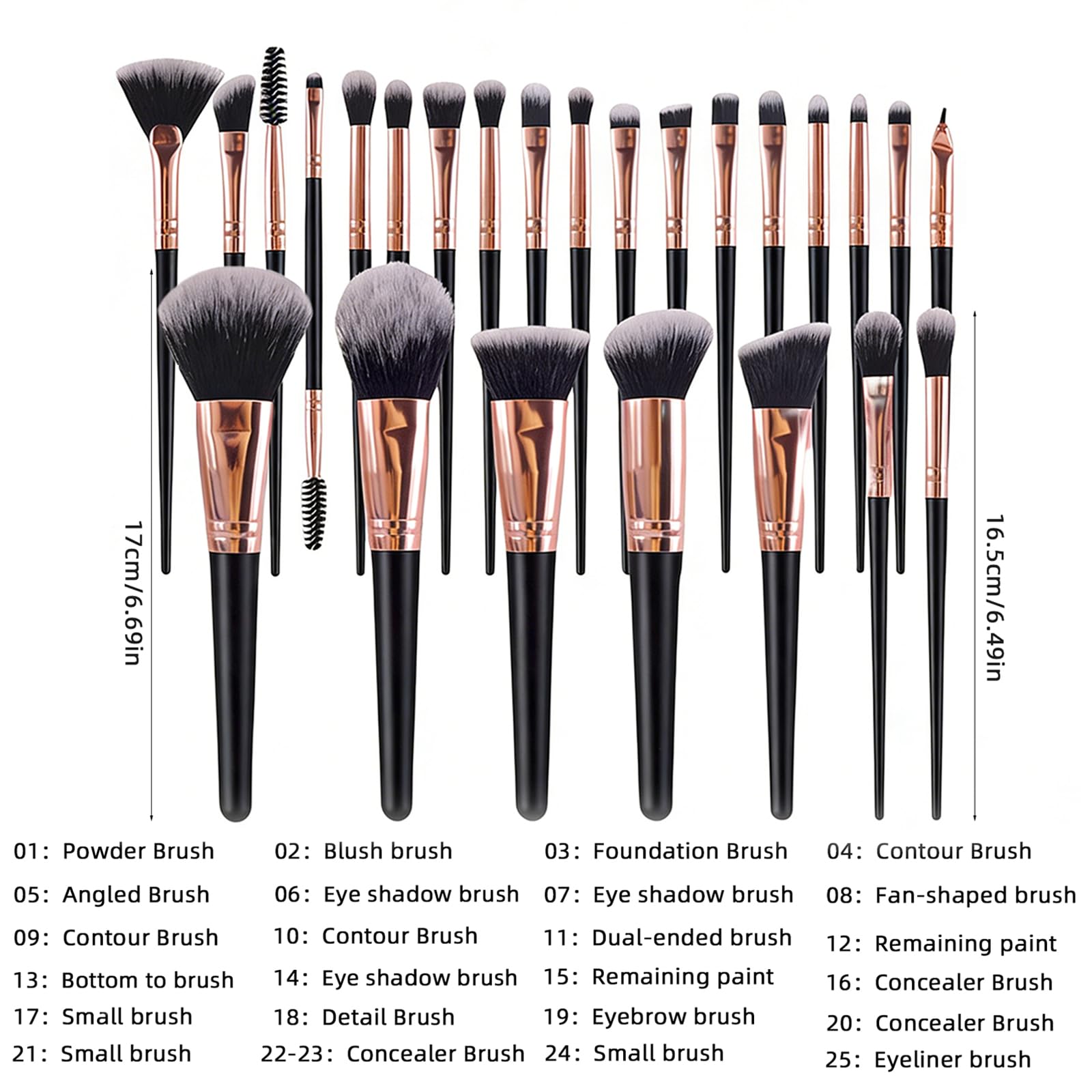 Brocha de Maquillaje Avanzada, 47 Piezas Juego de Pinceles de maquillaje Profesional para Rostro y Ojos Blush Foundation Concealer Powder