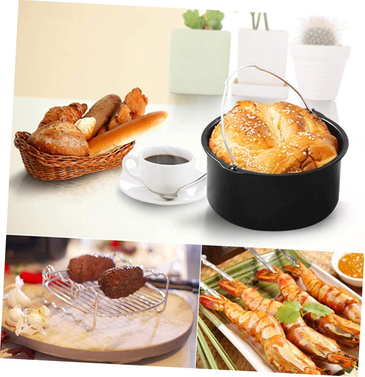 6pcs Baking Dish Fryer Versatile Kitchen Accessories for and Muffins for Cooking Eggs and Roasting Vegetables