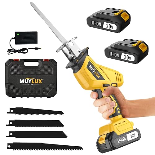Cordless Reciprocating Saw, Electric Saw with Battery and Charger, 20V