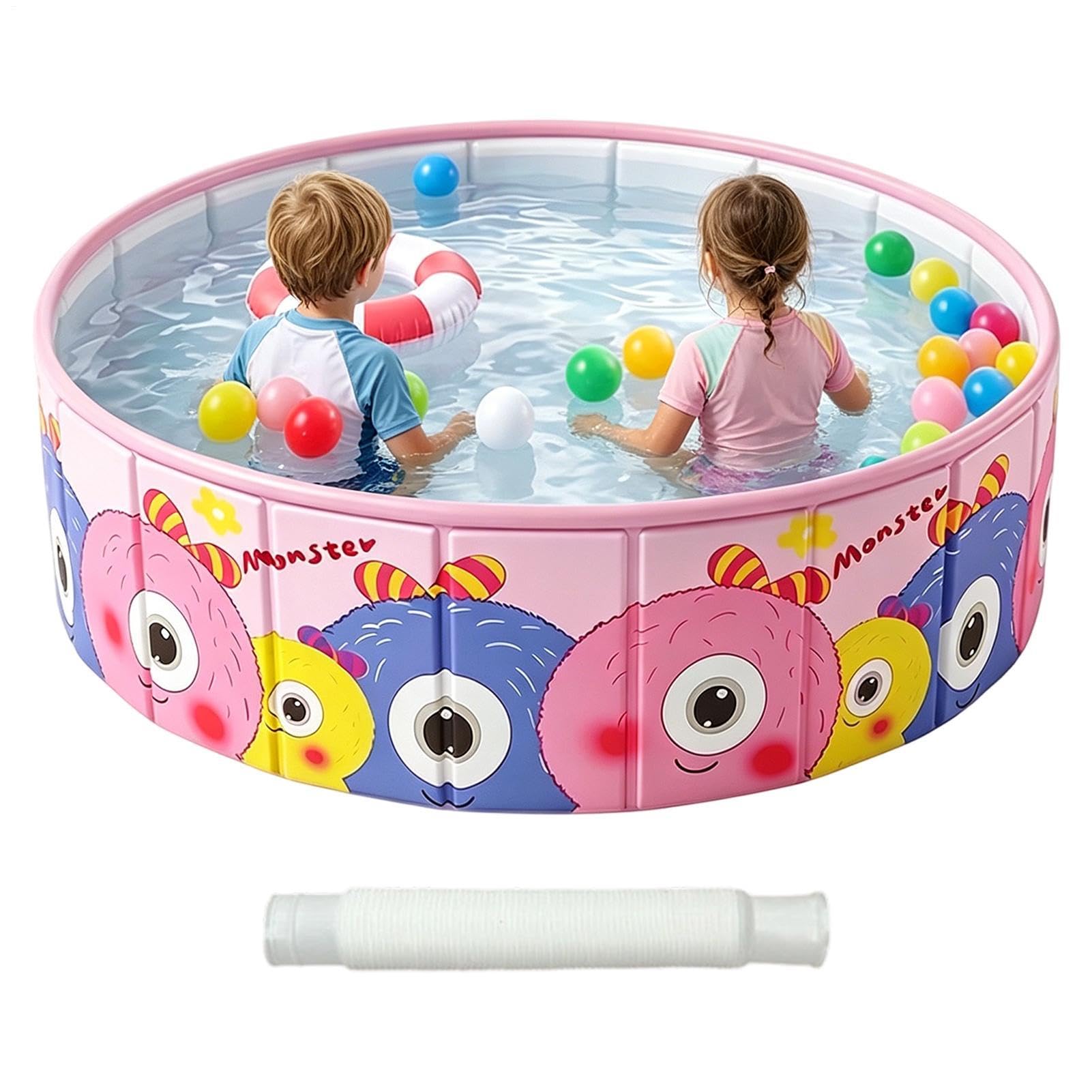 Zusammenklappbarer Pool - rutschfeste Nicht Aufblasbare Badewanne | Planschbecken für Garten, Terrasse, Hof | für Outdoor Garten Terrasse Sommer Mädchen