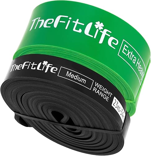 TheFitLife Bandas de asistencia para dominadas, bandas de resistencia para entrenamiento, bandas largas de entrenamiento para ejercicio, banda de