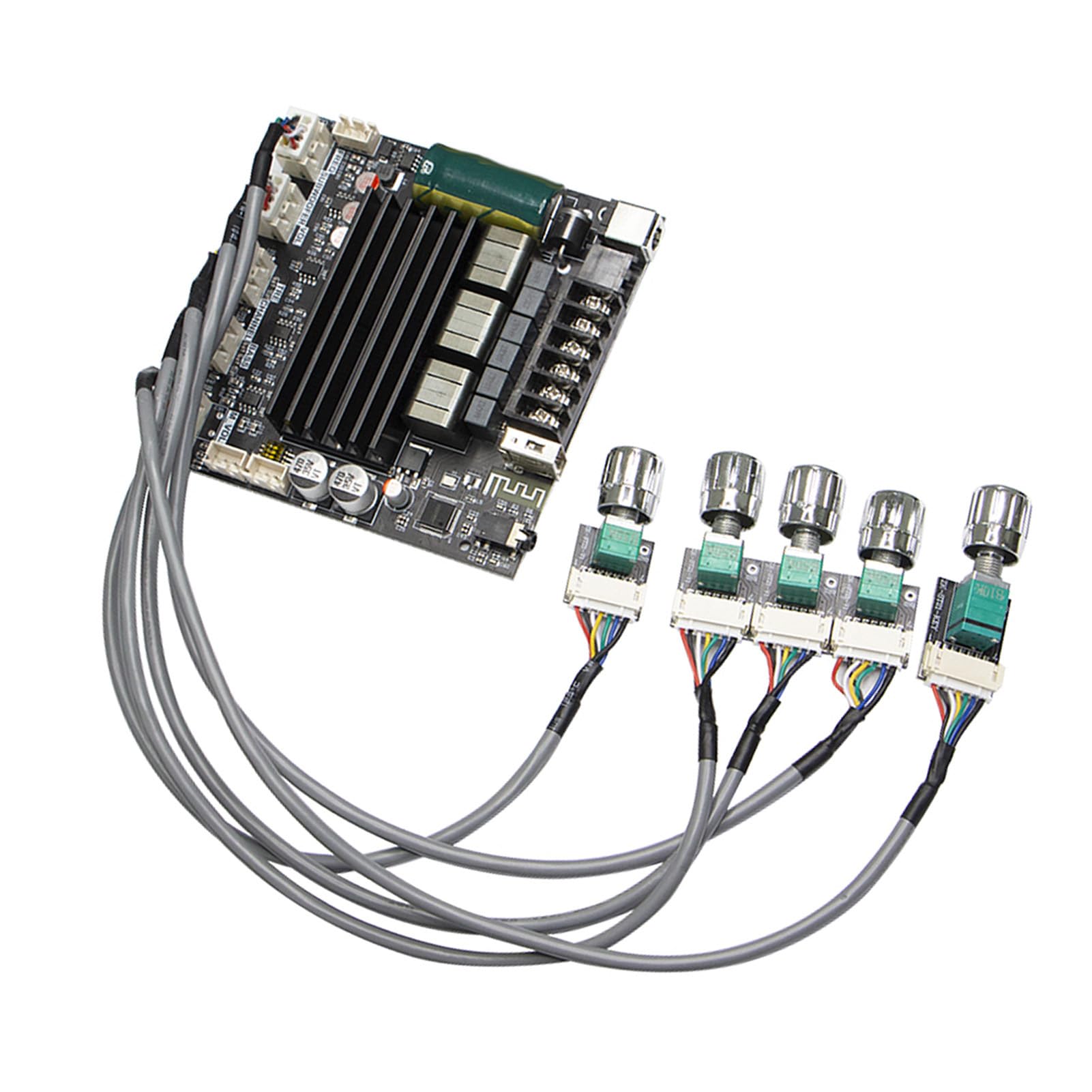 ZK-ST21 .Canale 5. Modulo Amplificatore di Potenza Digitale con TPA3221, Uscita 100 W+100 W+200, Supporto Scheda Audio USB, per Progetti Fai da Te Home Theater e Sistemi di Altoparlanti