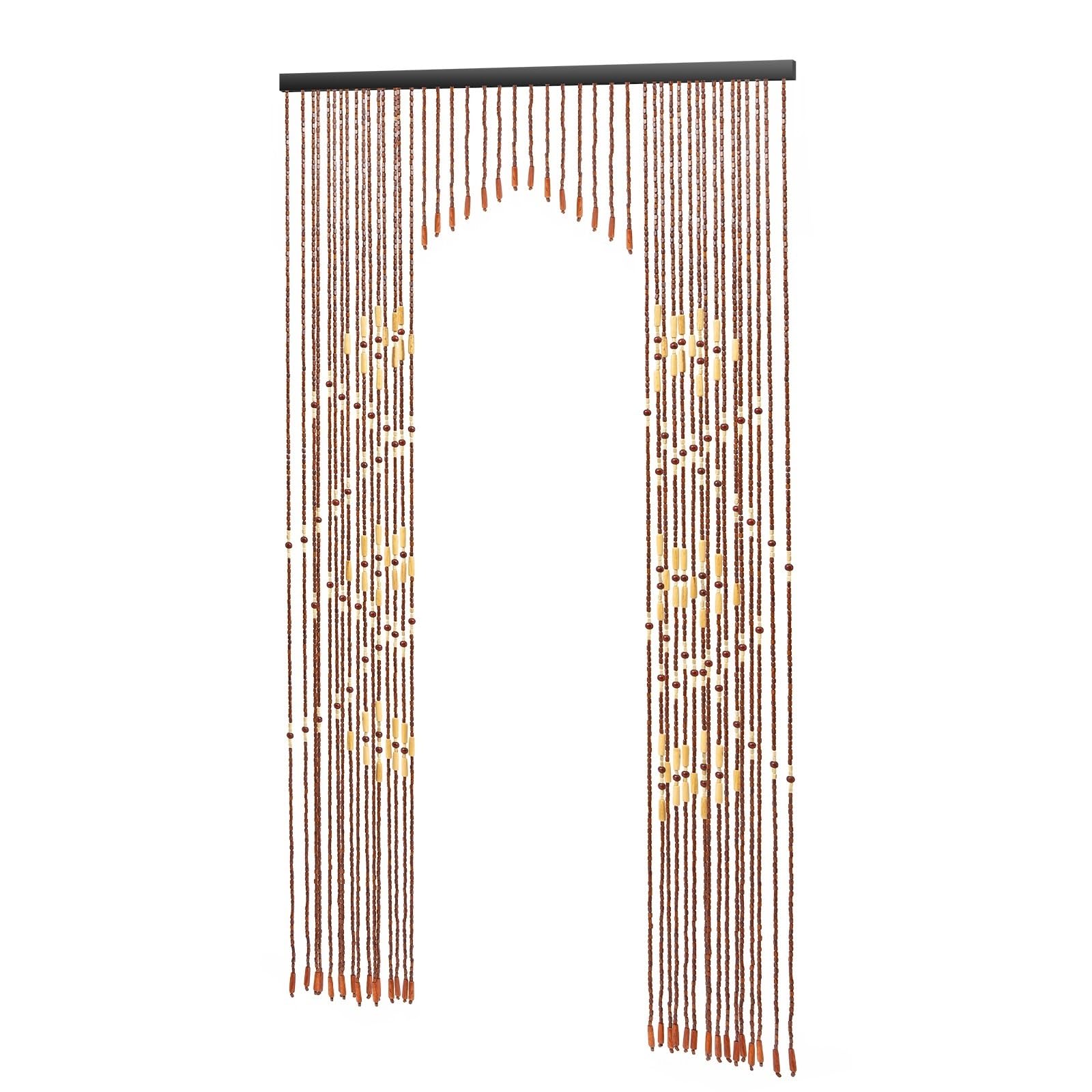 XUWEWI Hanging Wooden Beaded Door Curtain For Bedroom, Living Room For Doorway