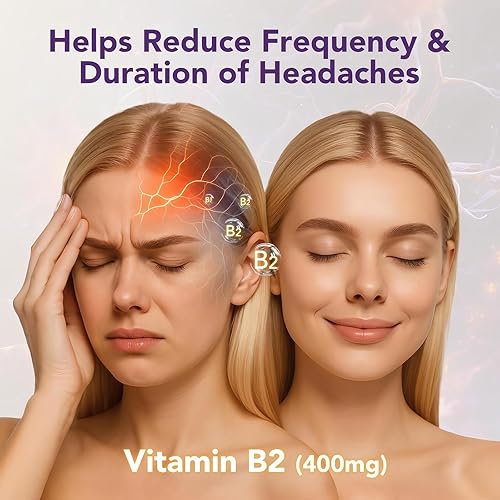 Miniatura 3 de Gomitas de vitamina B2 de 400 mg  Riboflavina 400 mg con CoQ10 150 mg, magnesio 200 mg  Vitamina B2 400 mg para niños y adultos, sistema nervioso y