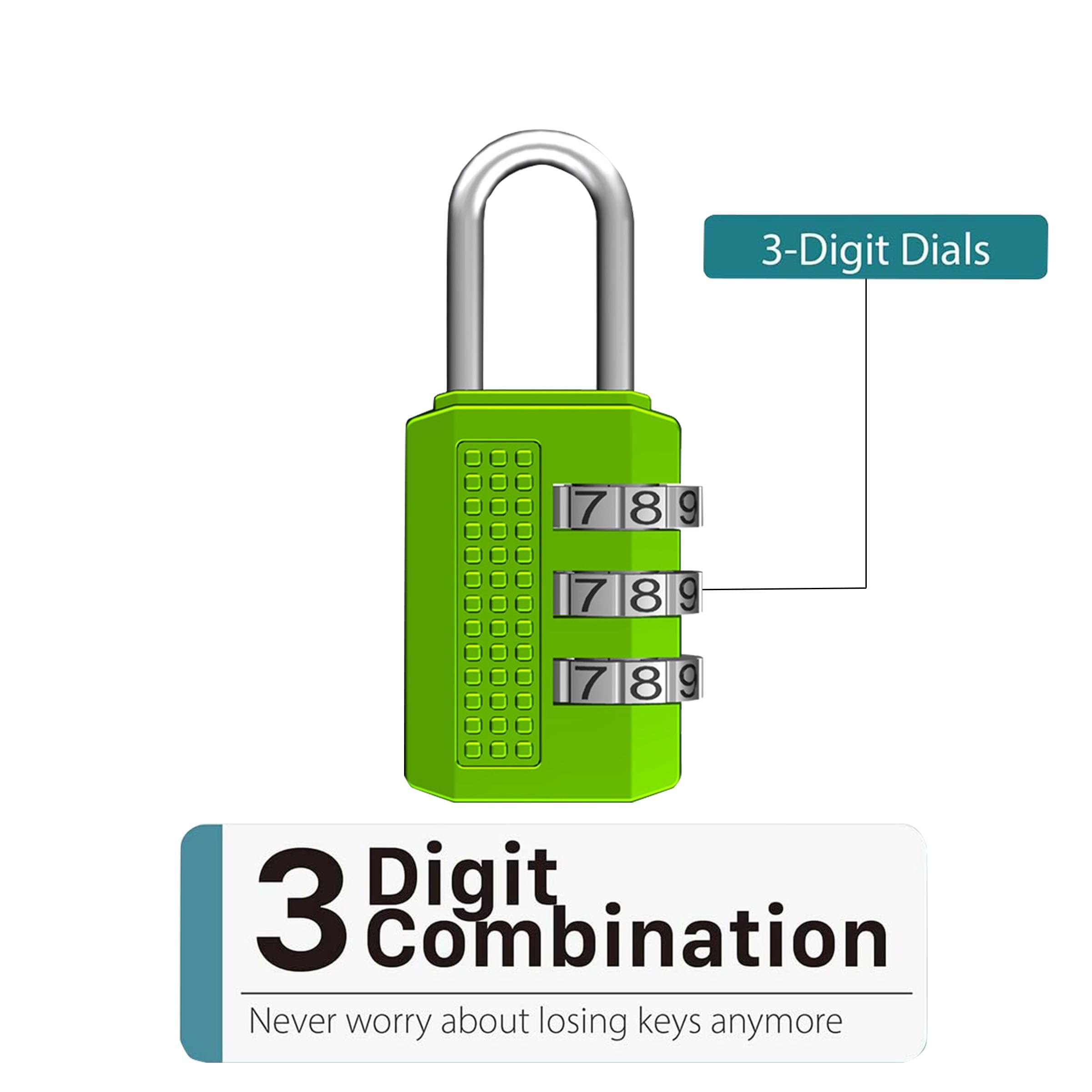 Diyife TSA Luggage Locks, [Newest Version][2 Packs] 3-Digit Security ...