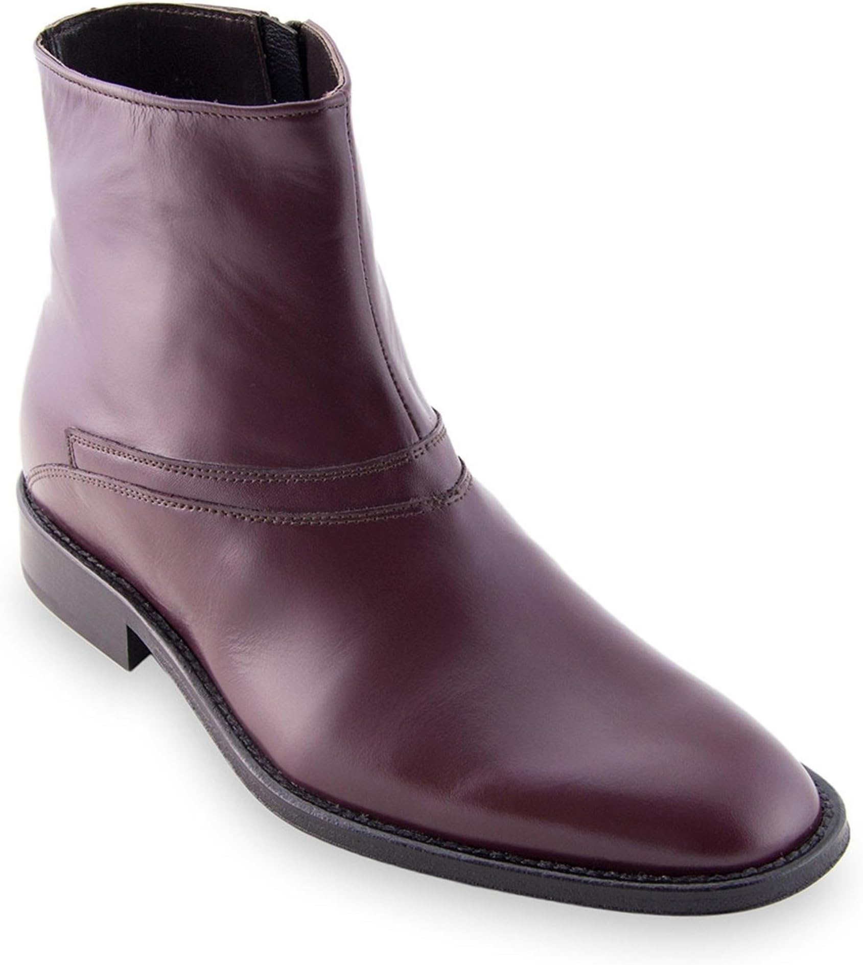 Elevator Shoes with Invisible Insole, Height Increasing Shoes for Men. Be Taller 2.75 inches / 7 cm. Model Spoleto Bordeaux 45