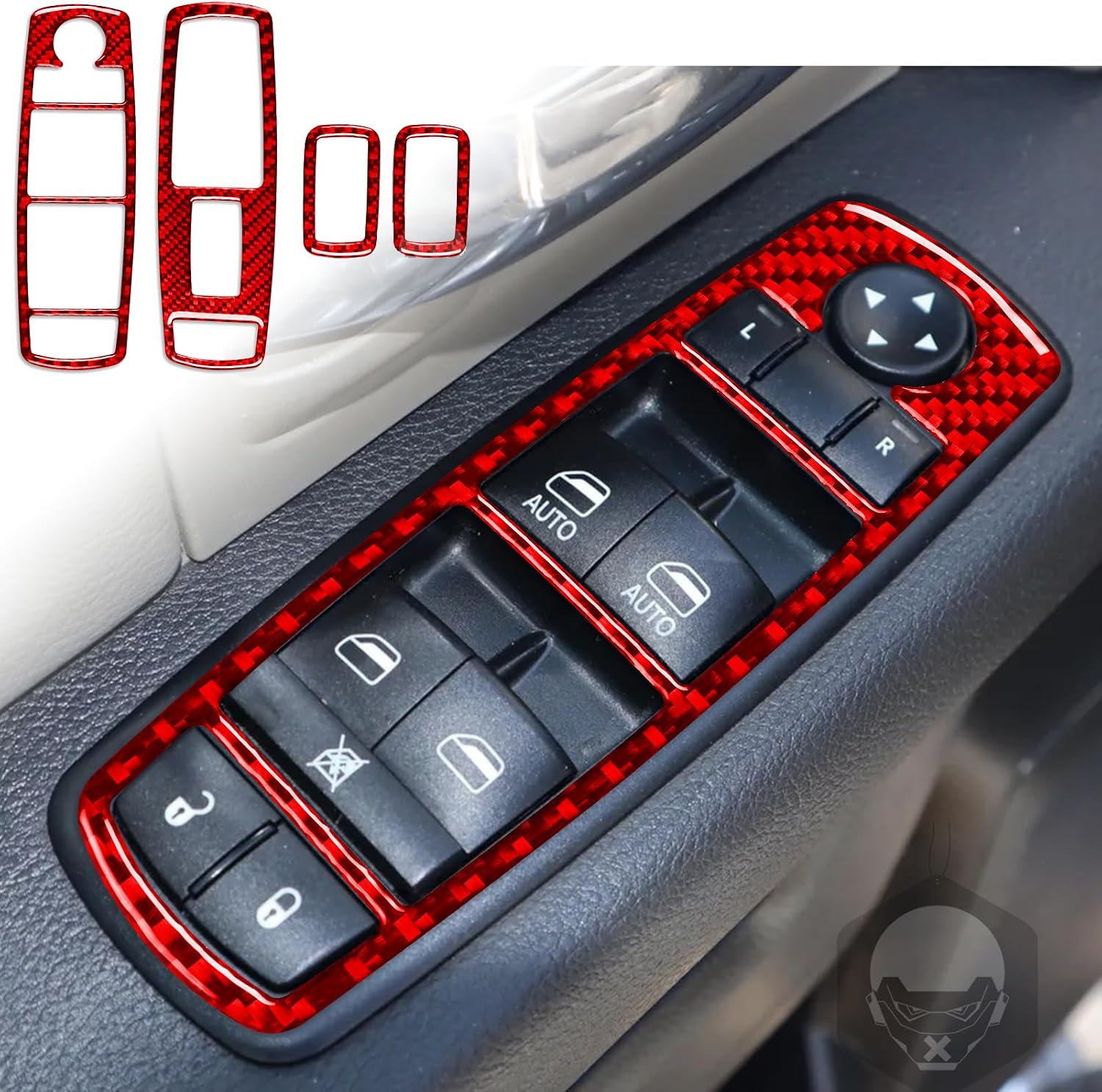 for Dodge RAM 1500 2500 3500 2013-2018 Accessories Window 4PC Red image 2