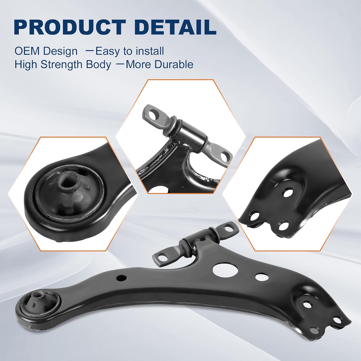 KUIPERAUTO 10PCS Front Suspension Kit Control Arms Compatible for 2002-2003 Lexus ES300/Toyota Camry (V6 3.0L)(w/o Ball Joint, Tie Rods, Stabilizer Bars)
