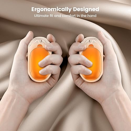 Miniatura 12 de AI Hand Warmers Rechargeable 2 Pack,6000mAh Rechargeable Hand Warmer,20Hrs Long Heating Electric Hand Warmer,Portable Pocket Heater,Pocket Size Hand