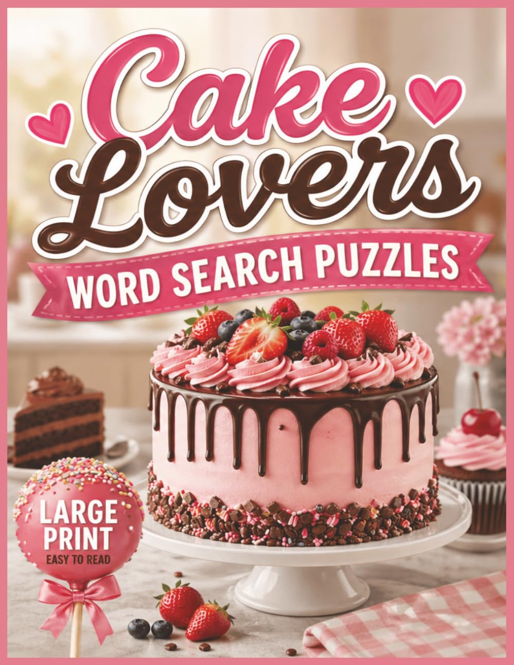 Cake Lovers Word Search Puzzles: For Cake Lovers of All Ages | 8.5 x 11 in. | 60 Puzzles | Large Print | Easy to Read! (Food & Drink Lovers)