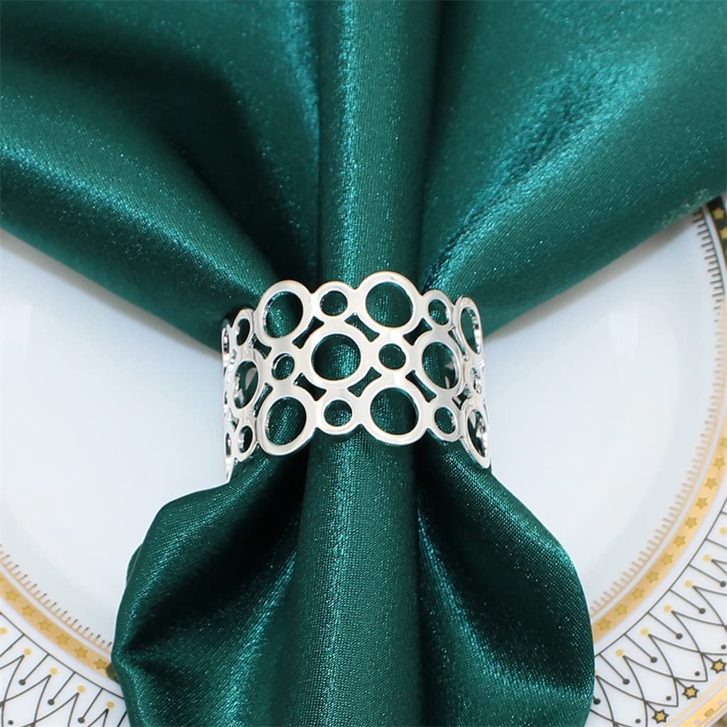 Ringe runder Serviettenhalter mit Schnallen für Weihnachten, Hochzeit, Urlaub, Party, Familientreffen, Tischdekoration (Mehrfarbig, wie abgebildet)