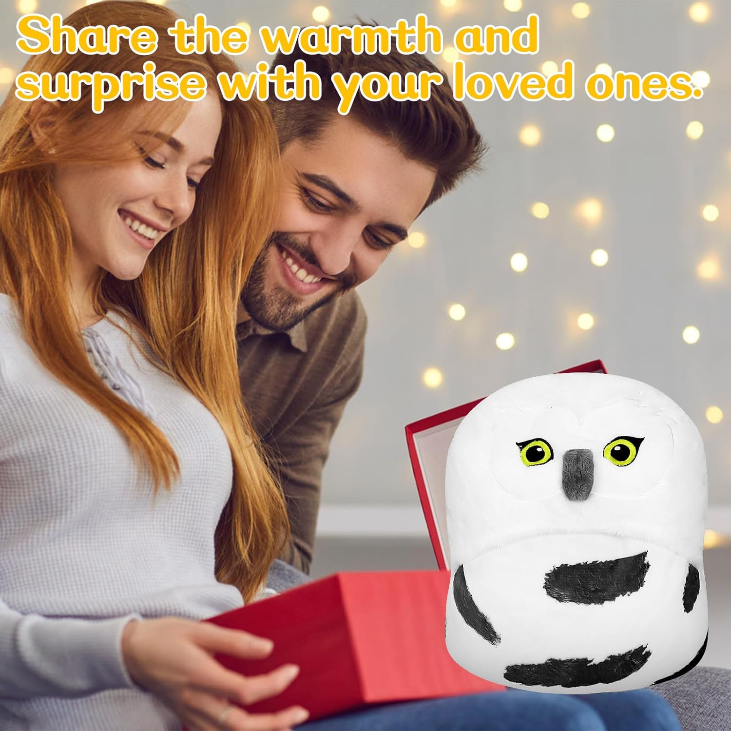 Oversized Blanket Hoodie for Women, Snowy Owl Wearable Blanket Owl Gifts for Birthday - Image 7