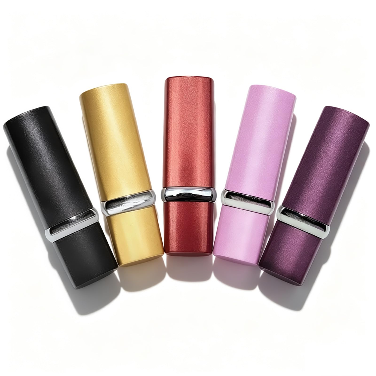 Lot de 5 alarmes personnelles pour femme, alarme de sécurité puissante de 120 dB, alarme d'autodéfense discrète en forme de rouge à lèvres, alarme d'urgence facile à tirer, mini appareil de