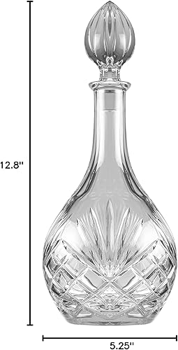 Miniatura 8 de Barski - Corte a mano - Boca soplada - Cristal - Decantador de vino - 32 oz. - Hecho en Europa