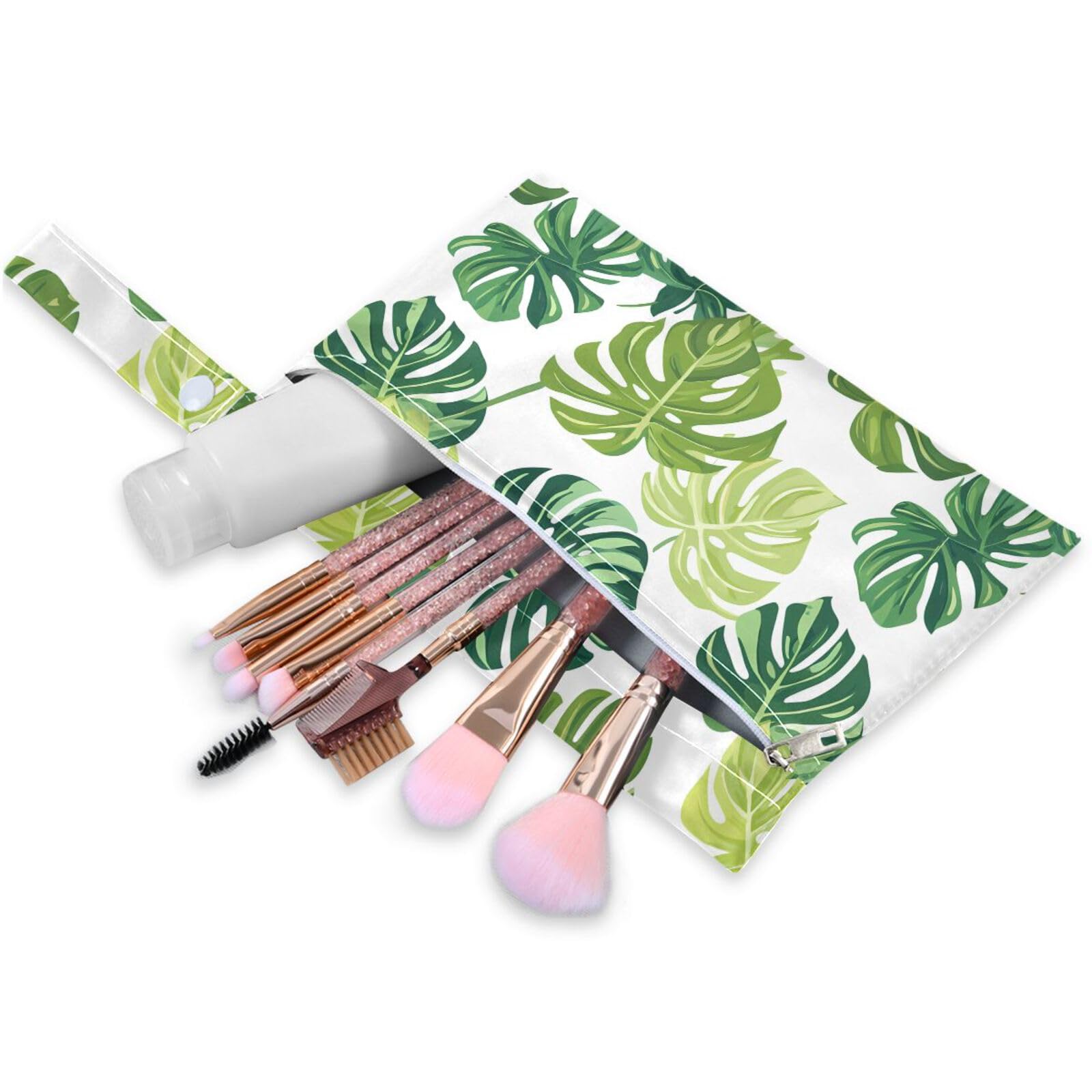 Coikll Wet Dry Bags for Cloth Diaper 2 Pack Waterproof Yoga Gym Bag for Swimsuit Wet Clothes Baby Items-?Tropical Leaves?