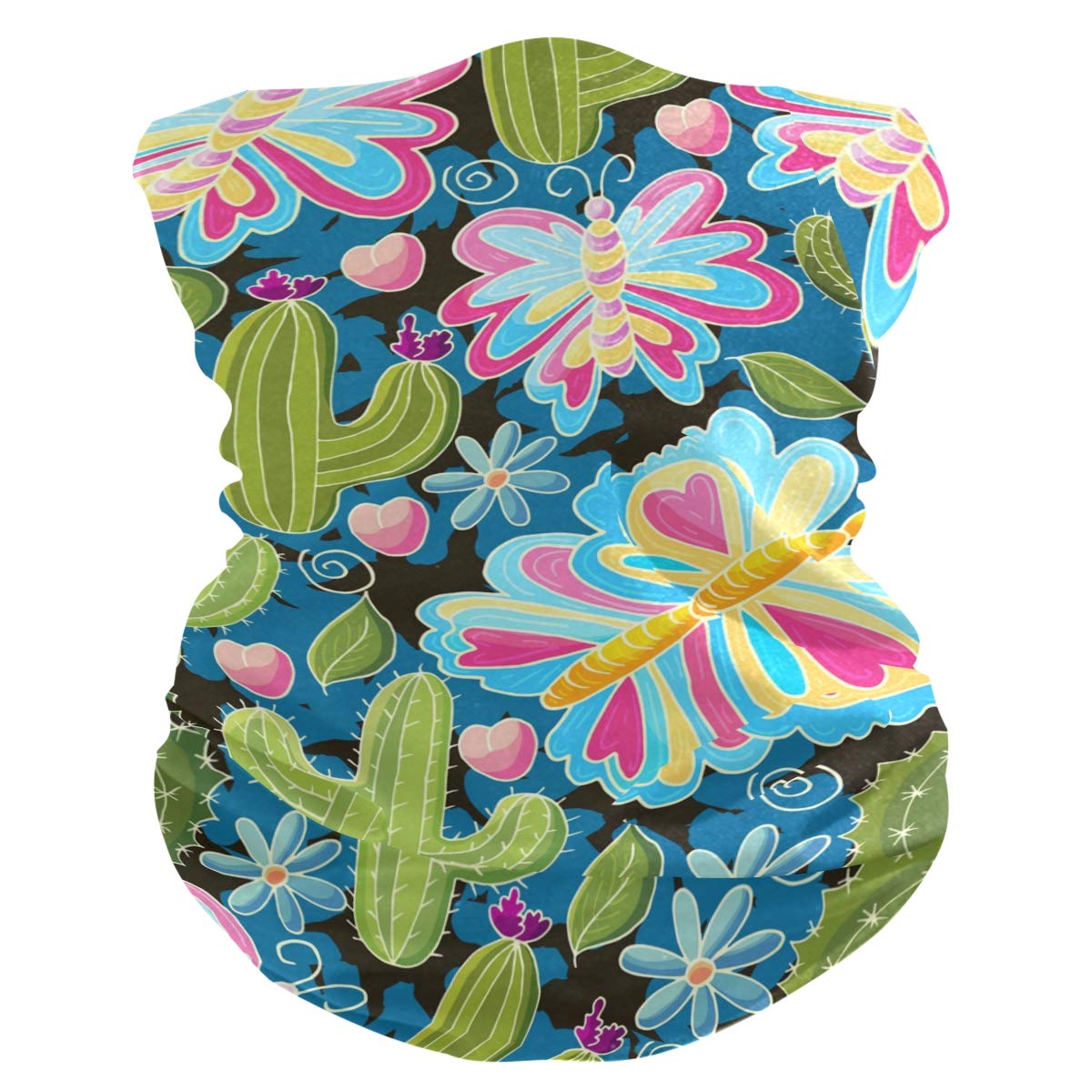 MOYYO Tropical Cacti Face Sun Dust Mask Bandanas Seamless Elastic Head Wrap Neck Gaiter Magic Scarf Headband for Festivals Running Cycling Indoor Outdoor Sport