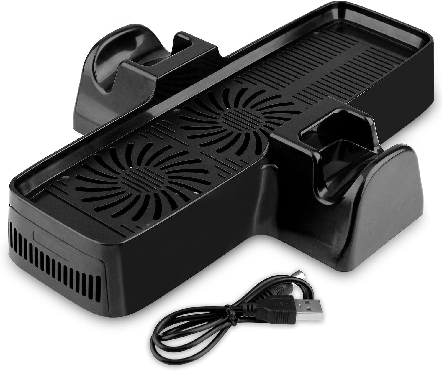 OSTENT 3 in 1 USB Cooling Fan + Console Controller Stand for Microsoft Xbox 360 Slim