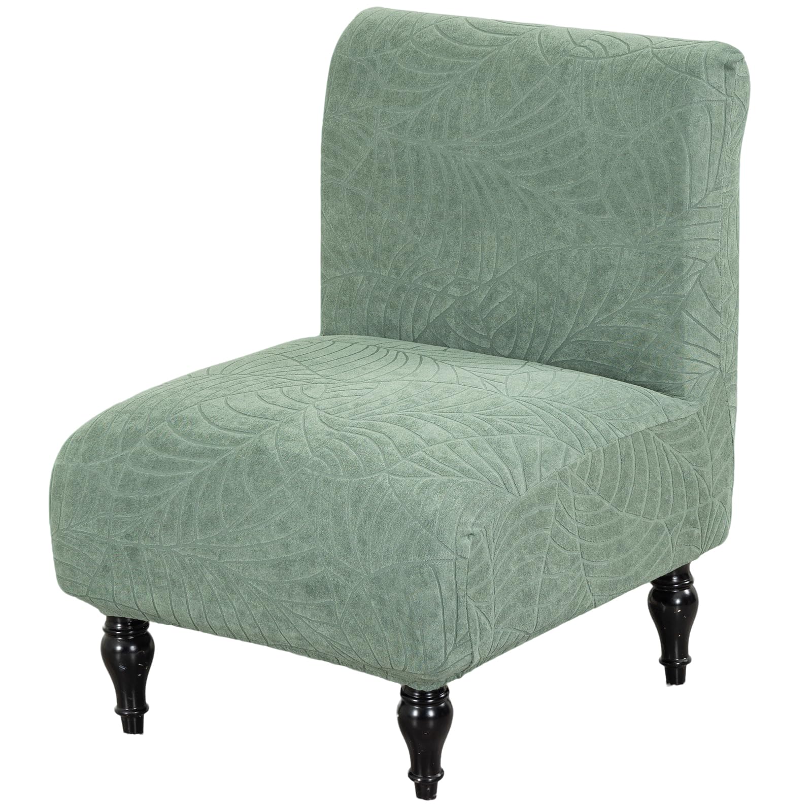 Armless Accent Chair Cover Slipcover for Living Room,Dark Green