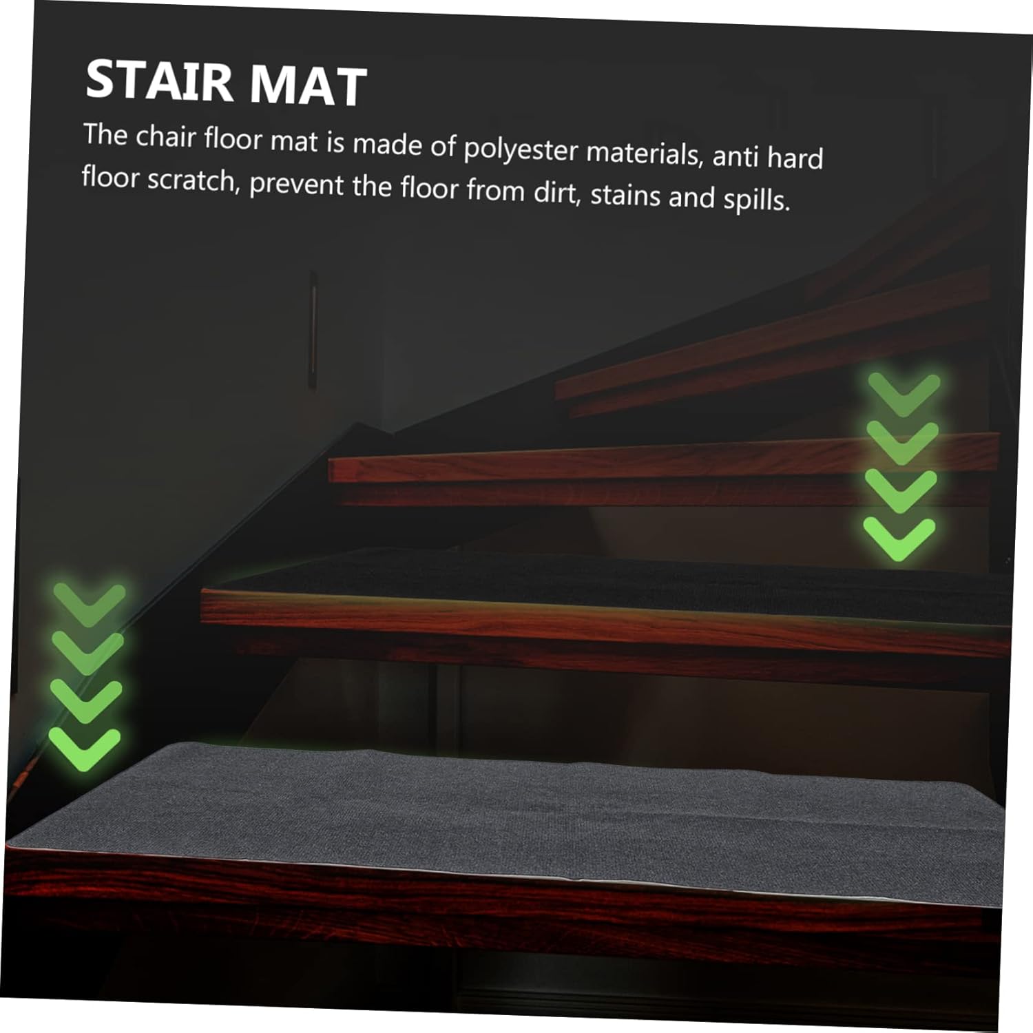 TEHAUX Office Chair Mat for Hardwood Tile Floors Non- Desk Floor Protector Wear-Resistant Chair Mat for Home Office Use Deep