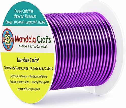 Vista 55 de Mandala Crafts - Alambre de aluminio anodizado de calibre 10 para manualidades de joyería - 32 pies de alambre flexible de cobre coloreado - Doble