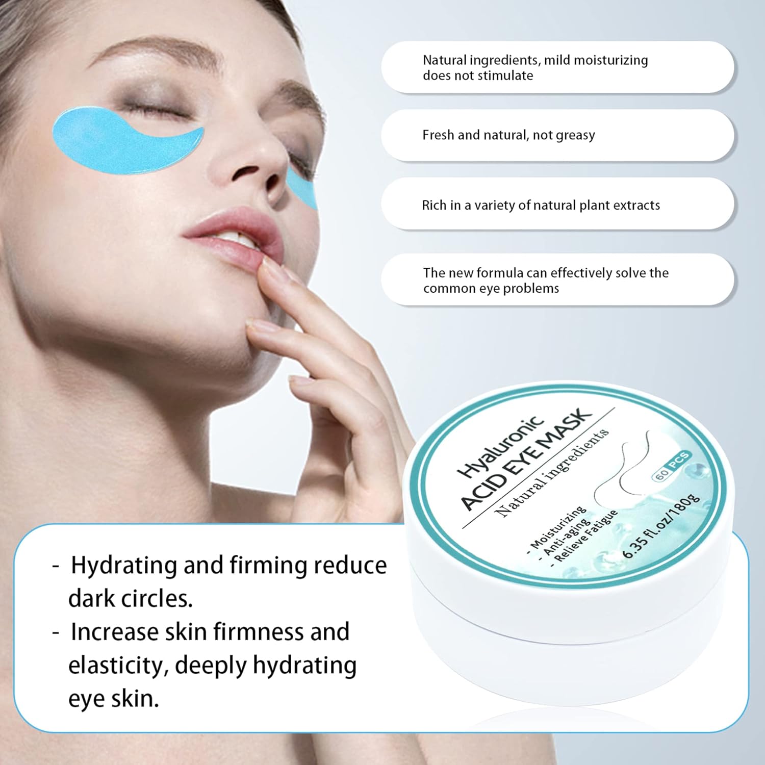 Wismee 30 Pairs Eye Mask Patches,Collagen Crystal Under Eye Mask Patches for Dark Circles,Puffiness & Wrinkles,Eye Bags,Anti-Aging,Firms Gel Eye Mask Patches for Puffy Eyes Adult, (Acid) : Beauty & Personal Care