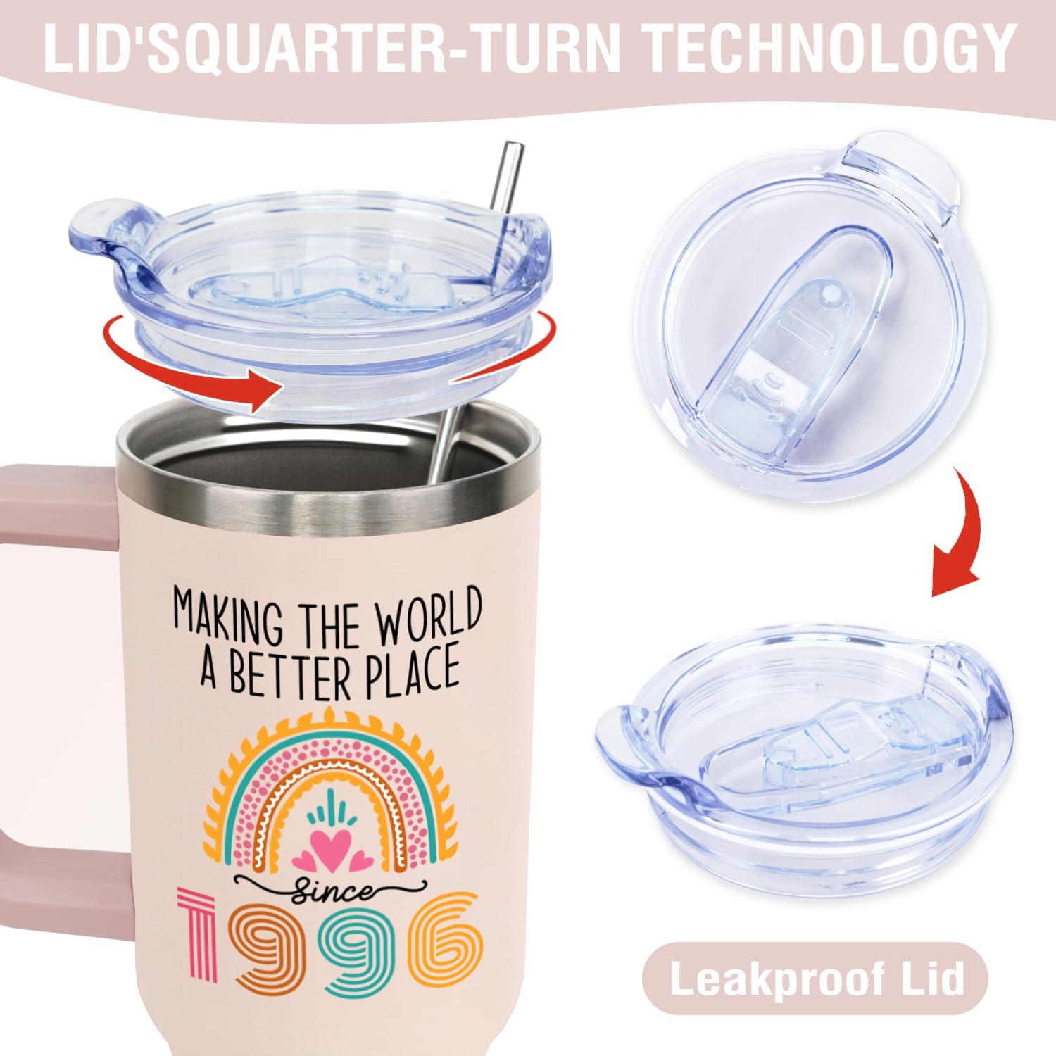 30th Birthday Gifts for Women Her, Cool 1996 30 th Birthday Gift for Woman Turning 30 Year Old, 30th Birthday Cups, 30th Bday Decorations for Women, 30 and Fabulous 40oz Tumbler Coffee Mug - Image 8