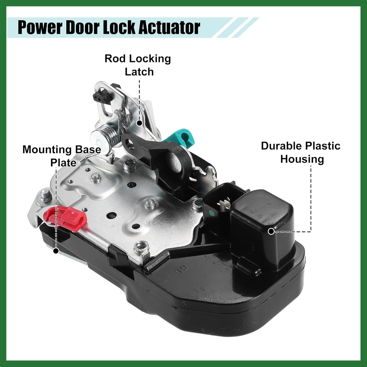 Motoforti Rear Left Door Latch Lock Actuator Replacement Fit for Jeep Liberty Sport - Pack of 1 Black Long-lasting