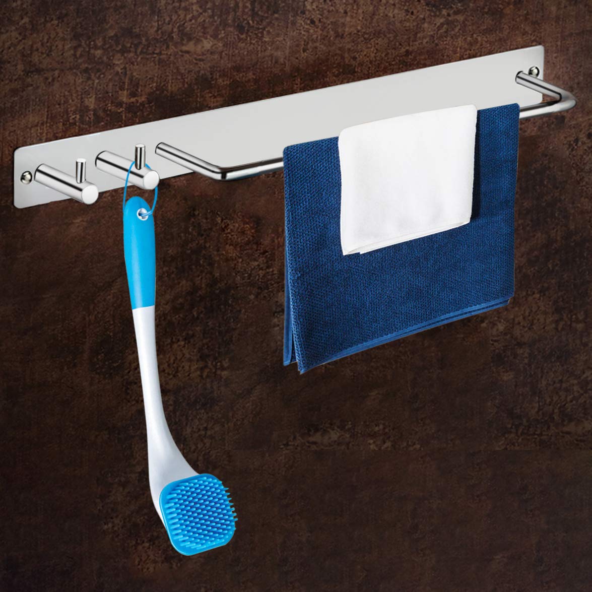 Plantex Stainless Steel Towel Rod with Hooks for Bathroom/Towel Stand for Kitchen/Towel Hanger/Hook Rail/Bathroom Accessories (Matt Finish) (B08T9K1F7K) Amazon Price History, Amazon Price Tracker